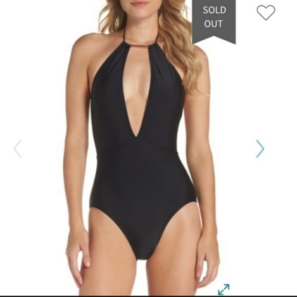 Ted Baker London Halter One Piece Swimsuit sz 3 - Picture 2 of 10